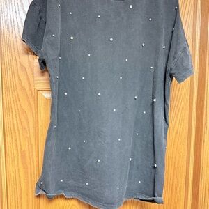 Elegant Black Studded Short Sleeve dress